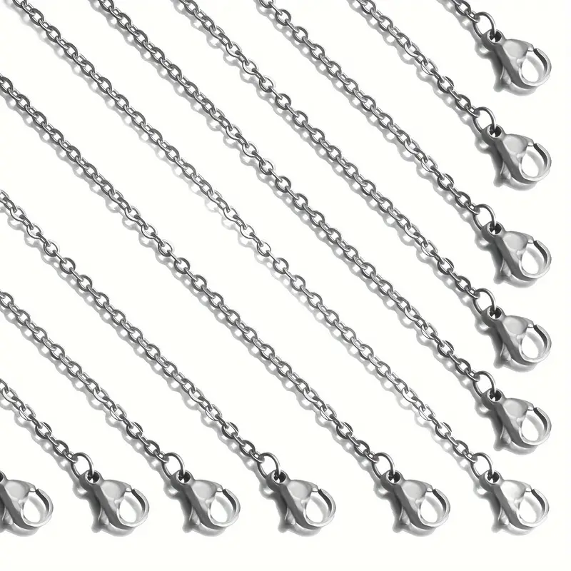 Necklace Chain Golden Stainless Steel Link Cable Chains - Temu