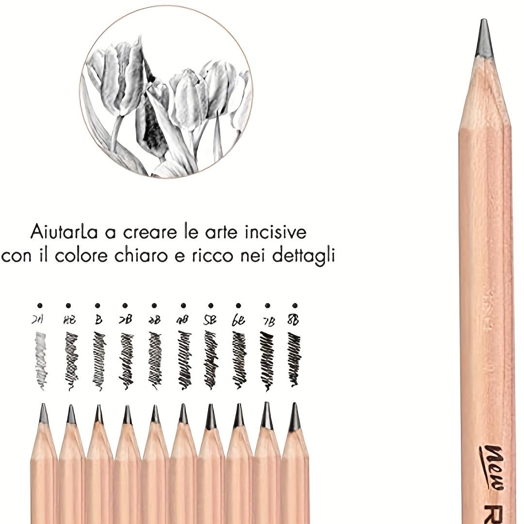 Professional Drawing Sketching Pencil Set Sketch Pencils (b - Temu