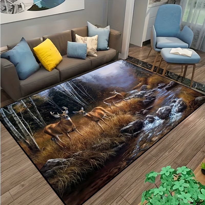Crystal Velvet 3d Stereoscopic Green Moss Carpet Area Carpet - Temu