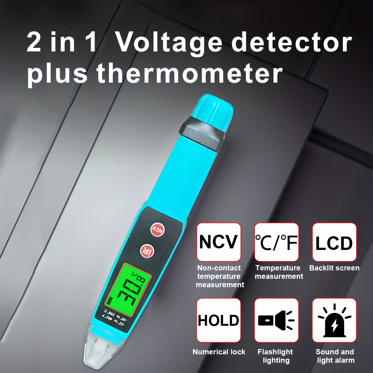 Kaufe 3 in 1 Digital LED Auto Voltmeter Thermometer Auto Auto USB Ladegerät  12V/24V Temperaturmesser
