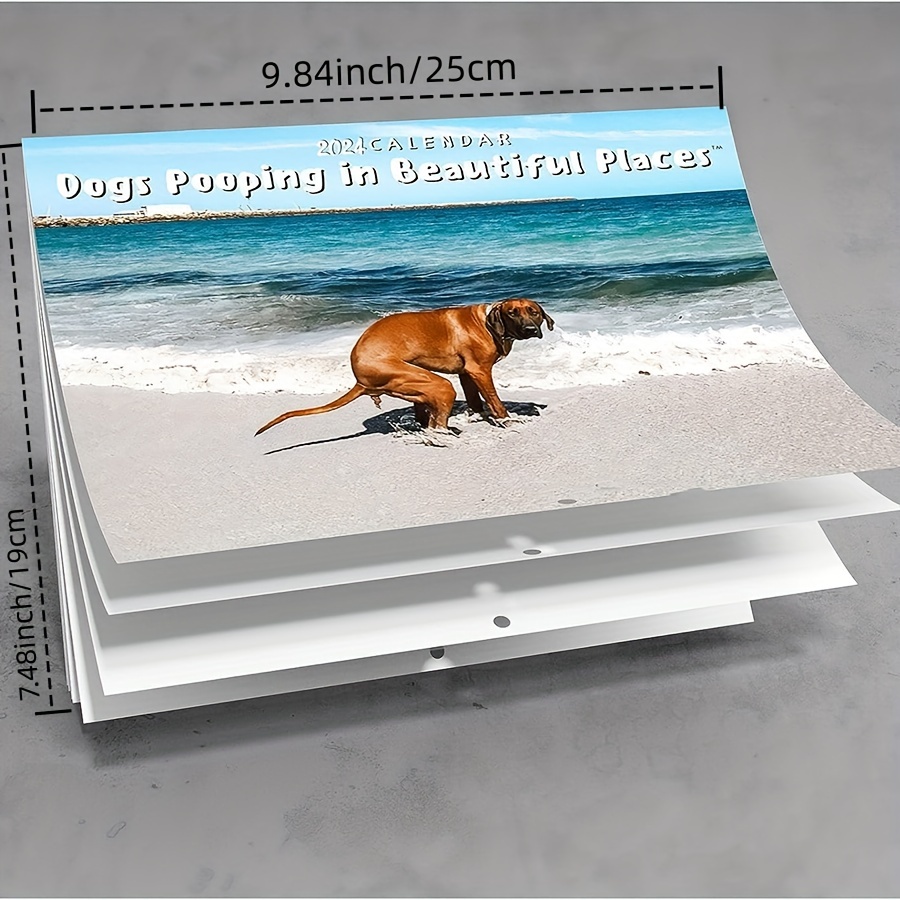 1pc Nuovo Calendario 2024 Cani Cacca Calendario Cane - Temu Italy