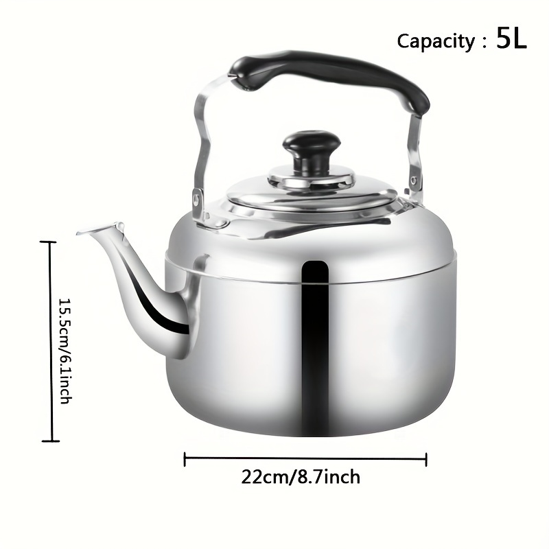 1pc Stainless Steel Electric Kettle For Boiling Water 2.3l Large