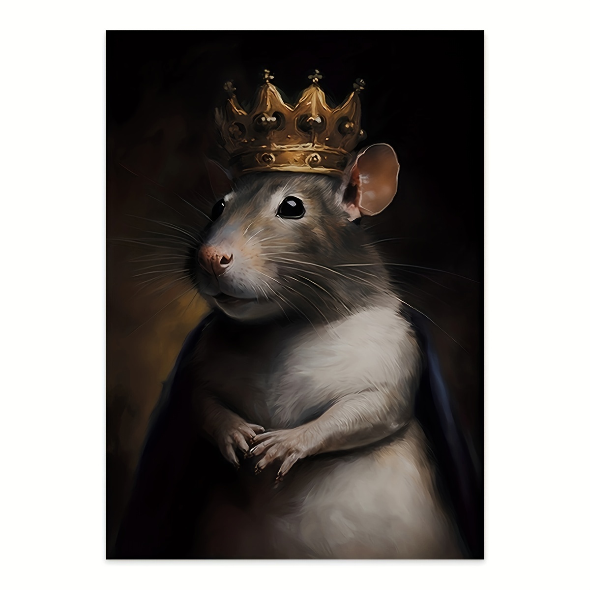 Rat King Wall Art Print // Cute Royal Lord of the Rats & Mice 