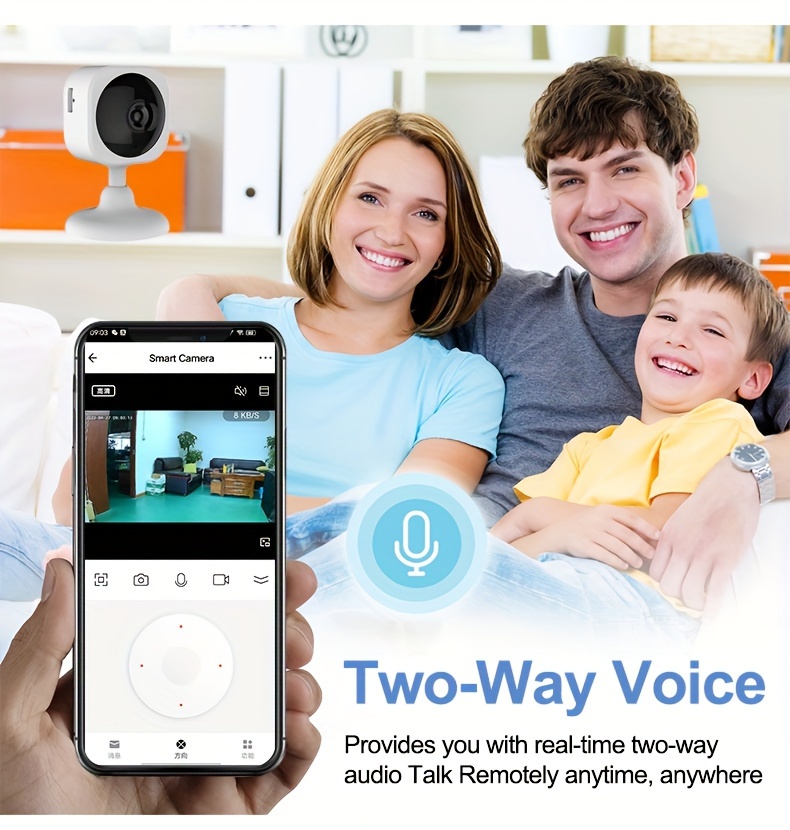 HD Smart Camera, Camera, Two-way Voice, Infrared Night Vision, Cell Phone Remote Application, Watch Anytime, Anywhere, Smart Home Camera, Protect Family's Safety details 4