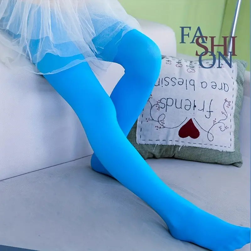 Girls Blue Tights Leggings Dance Socks Spring Summer Dance - Temu