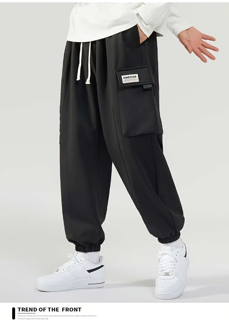 Black And White Men Printed Baggy Fleece Joggers Pant, Casual Wear