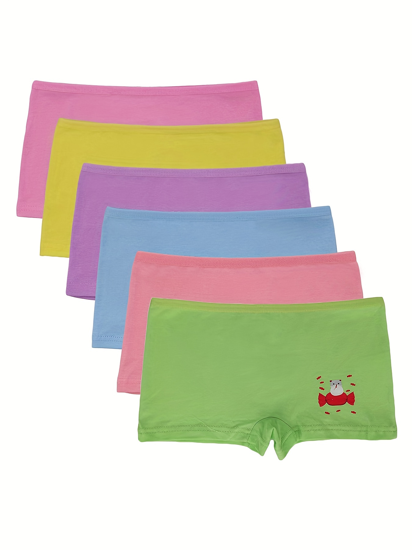 5 Pcs/lot Girls Panties Cotton Kids Beautiful Underwear Cartoon Children  Briefs Girls Breathable Triangle Underpants For Girls Color: 5-20GS003, Kid  Size: L (For 5-7 Years)