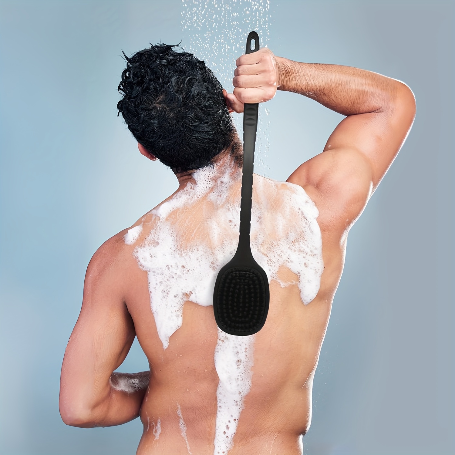 

Back Scrubber For Shower, Long Handle Bath Shower Brush, Soft Back Cleaner Washer, Body Bath Brush For Women And Men, Bathroom Shower Accessories