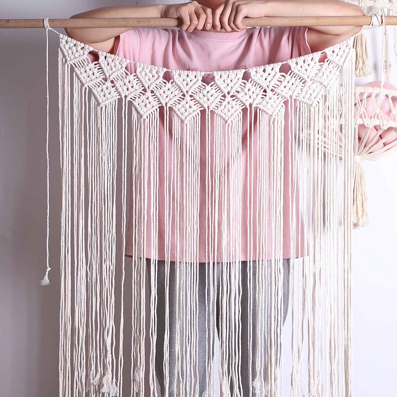 Handmade Boho Macrame Wall Hanging Vibrant Cotton Tapestry - Temu