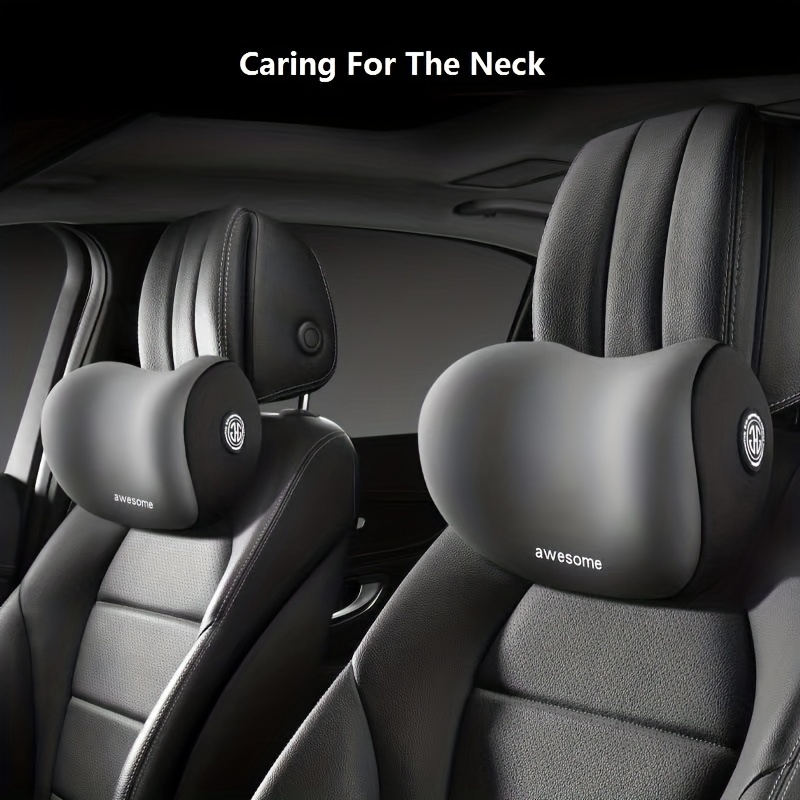 Black Car Neck Pillow For Driving Memory Foam Car Headrest - Temu