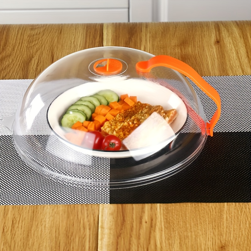 1pc Microwave Safe Cover, Heat Insulation Vegetable Cover, Plastic Food  Cover, Heat Resistant Food, Universal Hot Plate