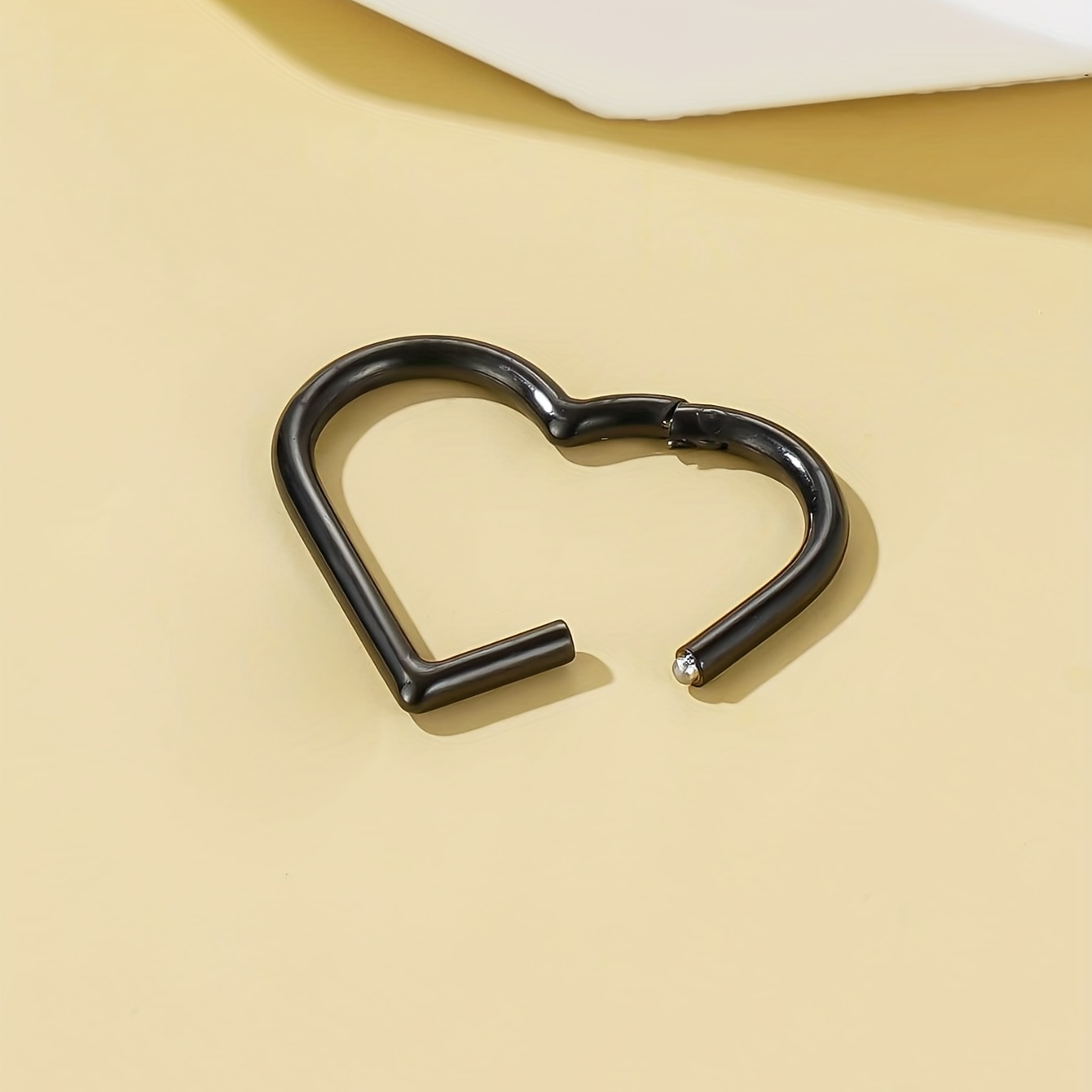 Universal Stainless Steel Heart Nose Ring, Electroplated