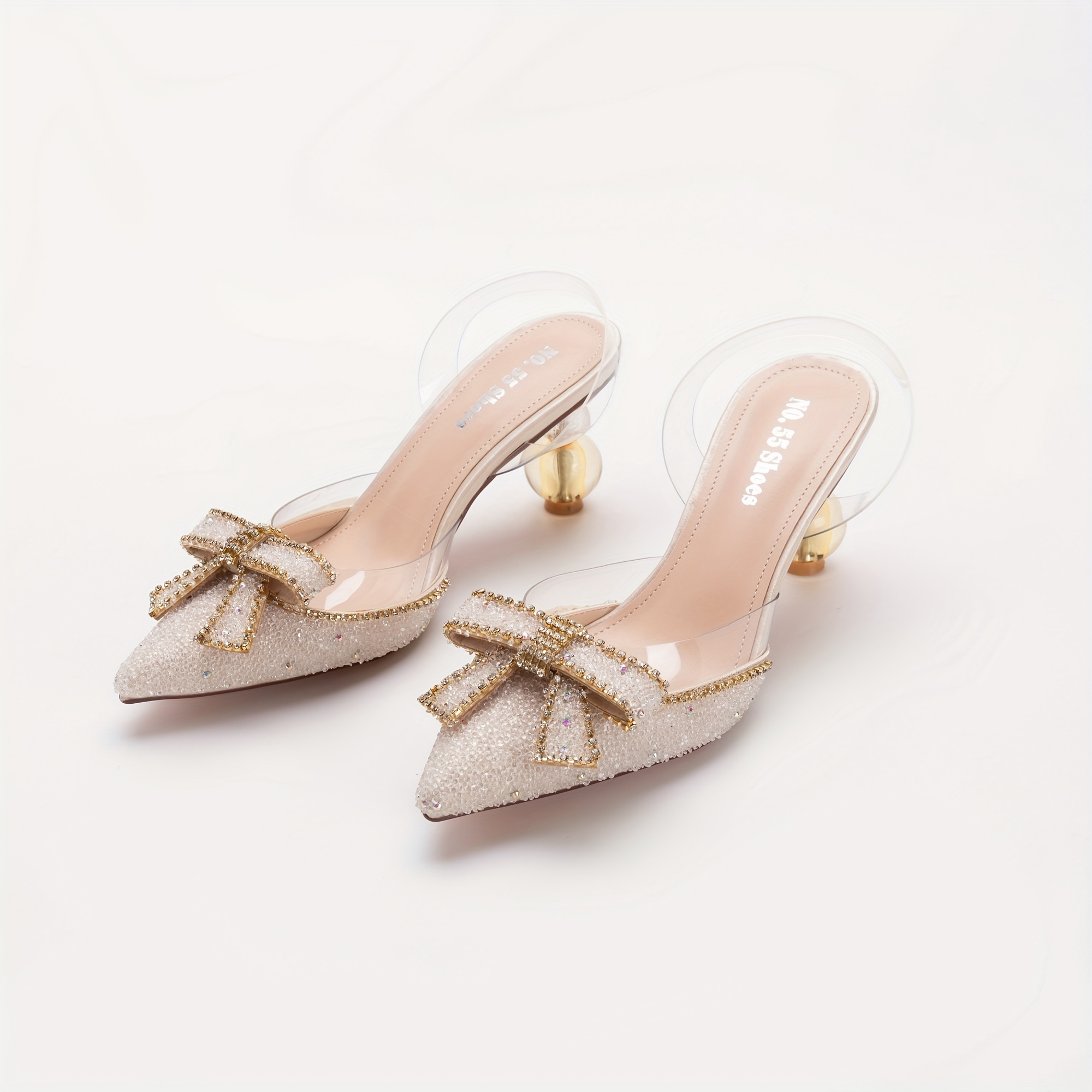 Sagaa White Pointed-Toe Slingback Pumps