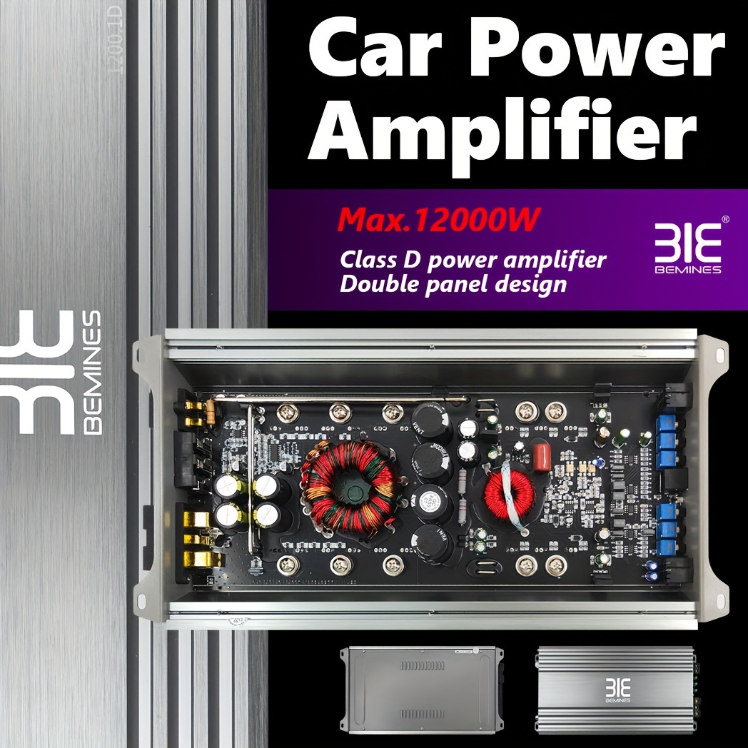 Amplificador de audio para automóvil de 4 canales RMS A/B de 1200 W