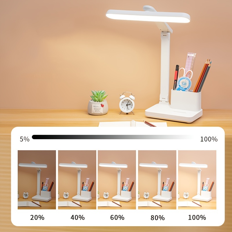 Led Desk Lamp Double Head, Adjustable Desk Lamp, Desk Lighting Led