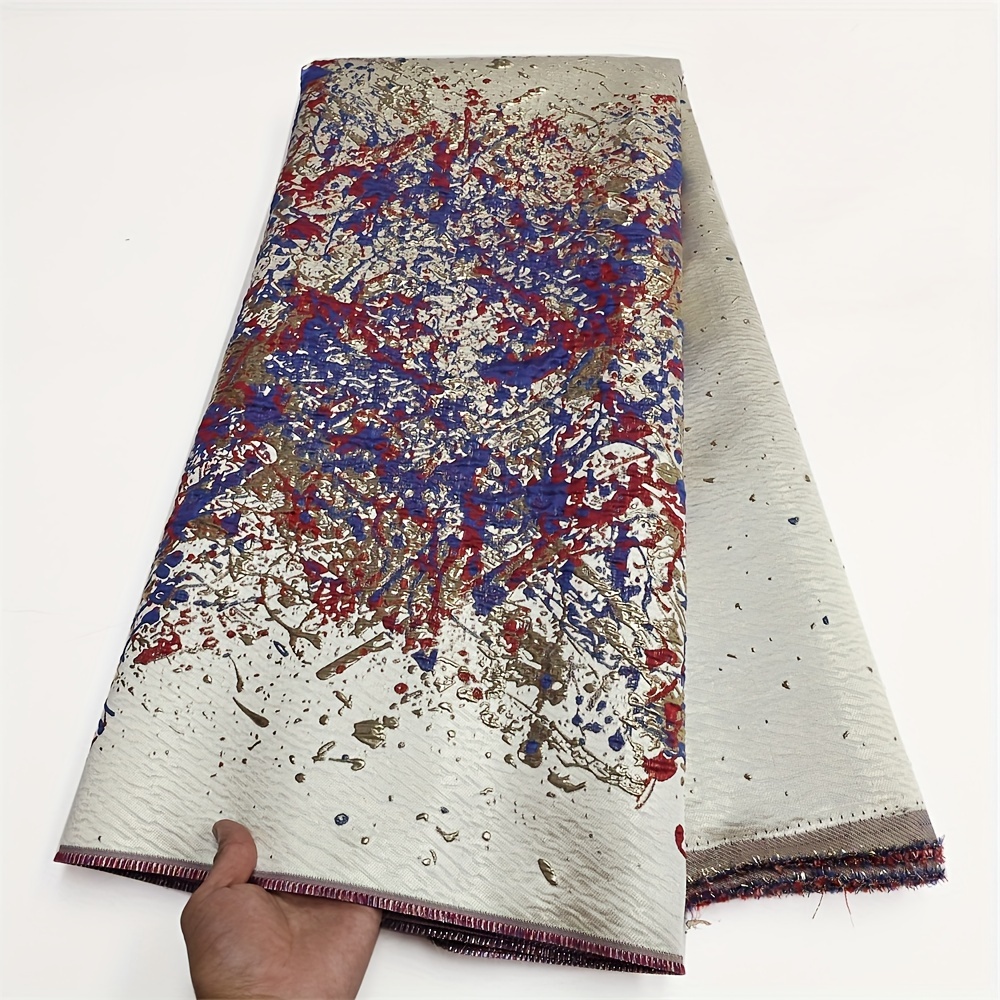 Embossed Deep Red 3d Rose Jacquard Fabric Used Diy Sewing - Temu