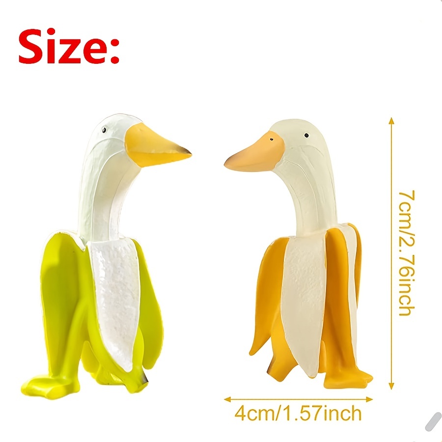 Banana Duck Statue Creative Duck Banana Body Statue Creative Temu