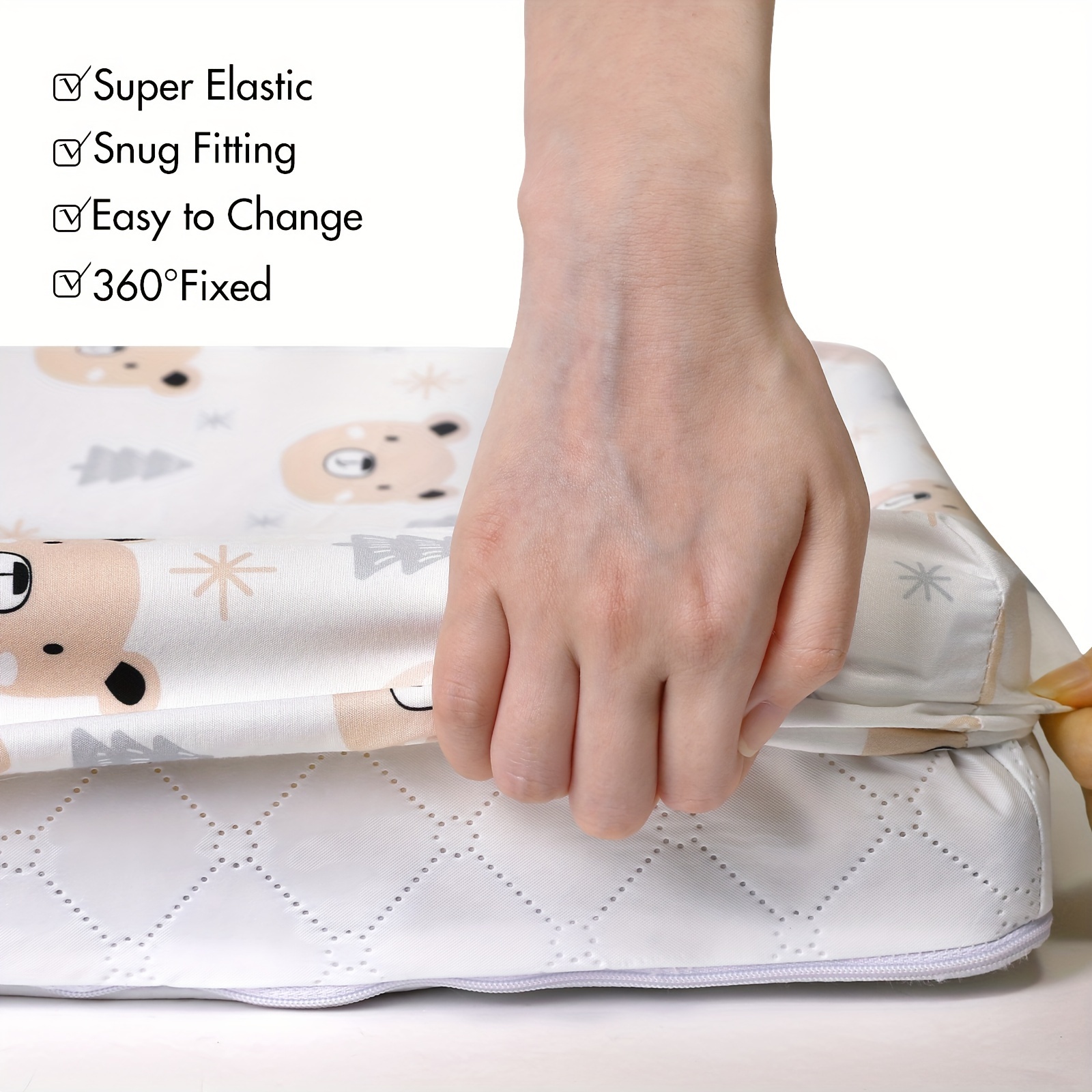 4pcs Animal Print Bassinet Sheets Ultra Soft Breathable Microfiber