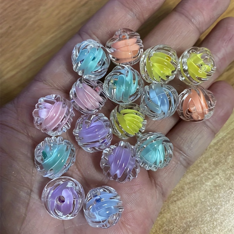 Transparent Colorful Glass Beads Bracelet Making Kit Lovely - Temu Australia