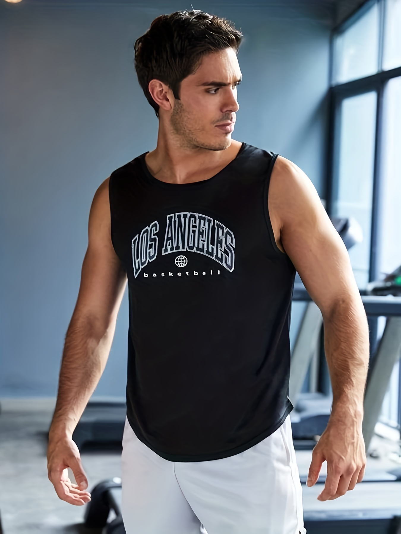 Mens Sexy Mesh See Through Muscle Tank Top Sports Sleeveless T-Shirt Vest  Club