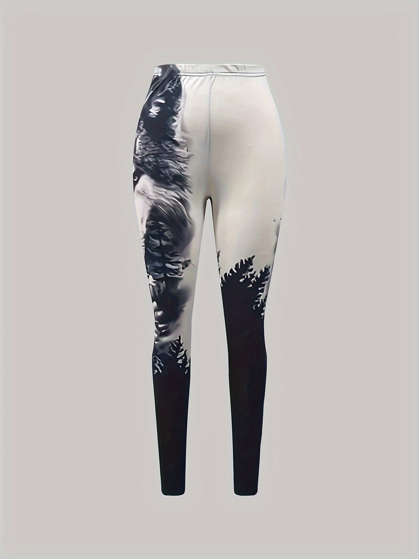Wolf Flower 3D All Over Printed Legging + Hollow Tank Combo Pattern Hip  Lifting Pencil Pants + Women Backless Suit XS-8XL