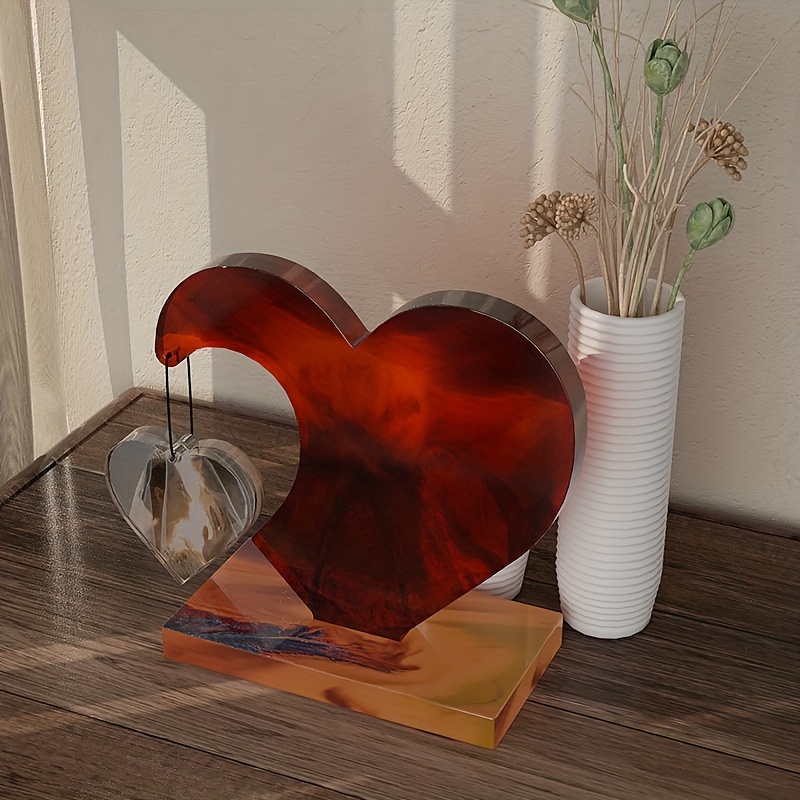 Resin Heart Mold For Plants Vases & Picture Frames Resin Molds, Heart  Shaped Silicone Mold For Epoxy Resin, Casting, Home Table Decor