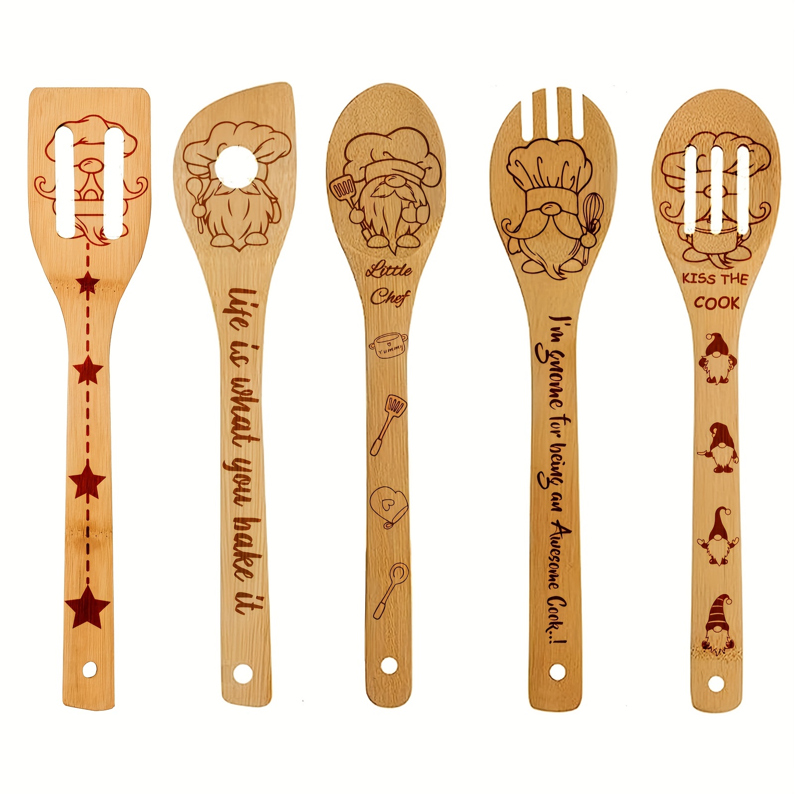 Christmas Gnome Measuring Spoon Set - Decorative Holiday Kitchen Baking  Spoons 