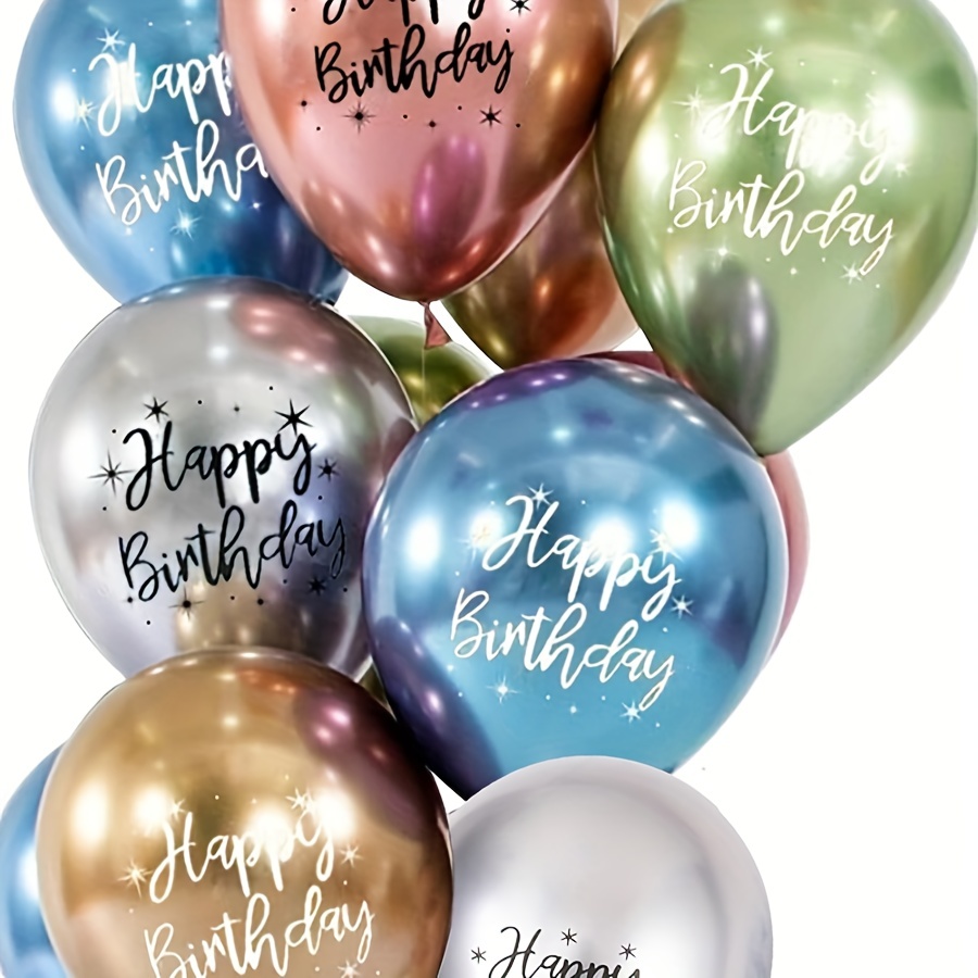 Happy Birthday Printed Metallic Latex Balloon, Birthday Decorations, Party  Chrome Metallic Latex Balloons, Photo Ballon, Party Ballon, Birthday Ballon,  Birthday Decoration, Wedding Ballon - Temu Latvia