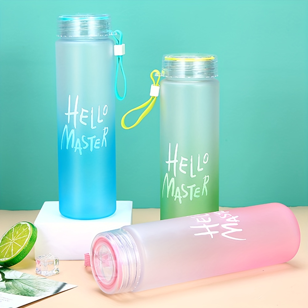 1pc Gradient Matte Large Capacity Plastic Water Bottle