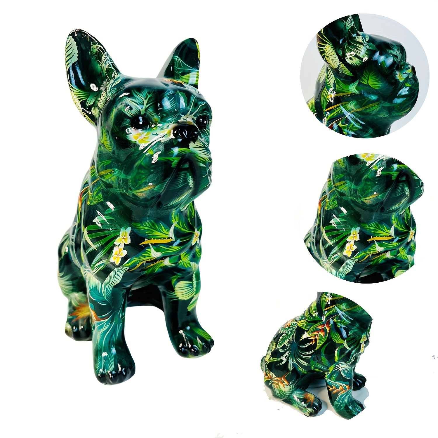 1pc Estatua Bulldog Figurina Bulldog Arte Creativo Colorido - Temu