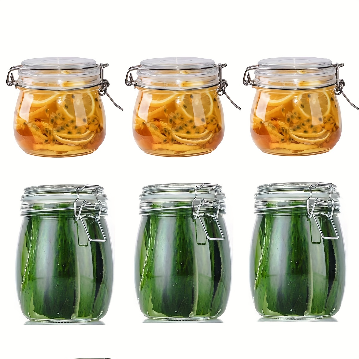 Glass Sealed Jar, Mason Bottle, Glass Canning Bottle, Sauce Dishes Bottle,  Jam Honey Jar, Diy Spice Jar, Flip Top Reusable Container, Kitchen  Accessories - Temu