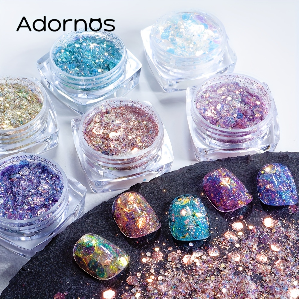 Aurora Sequins Irregular Glitter Flakes Iridescent Fragment - Temu