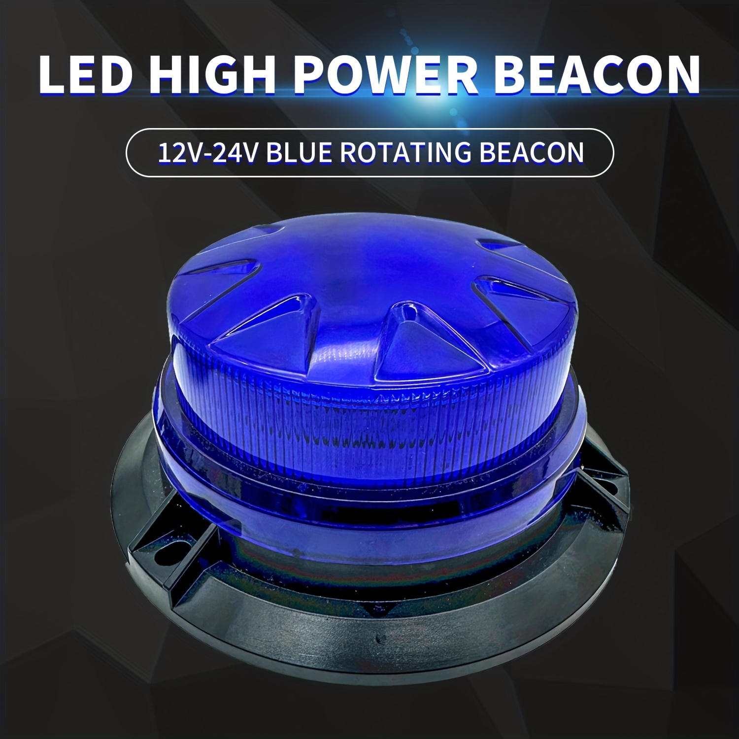 Luces de policía alimentadas por batería, luces LED estroboscópicas  inalámbricas recargables de 12 pulgadas para vehículos con base magnética  (rojo y