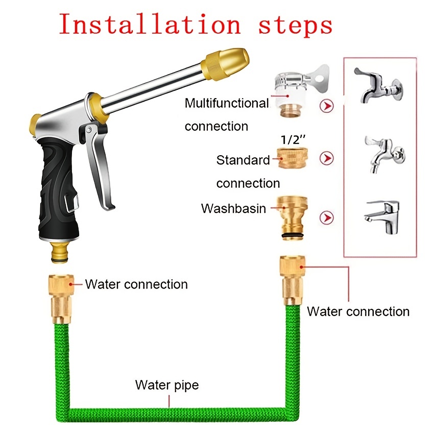 High pressure Car Wash Hose With Multifunctional Connector - Temu