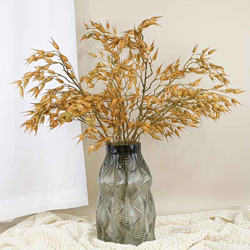 Artificial Lotus Leaf Stems Faux Green Stems Branches Leaf - Temu