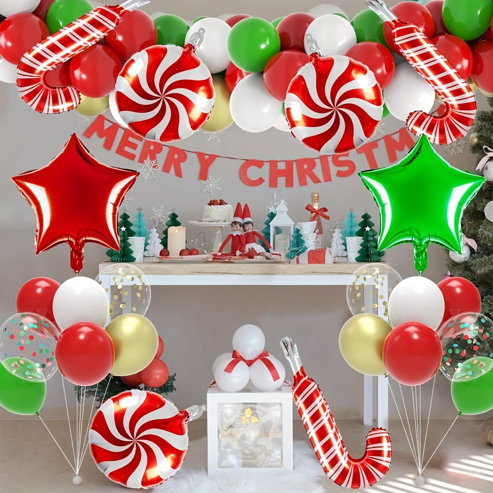 Kit arche à ballons - 40 ballons en latex - Noël Traditionnel
