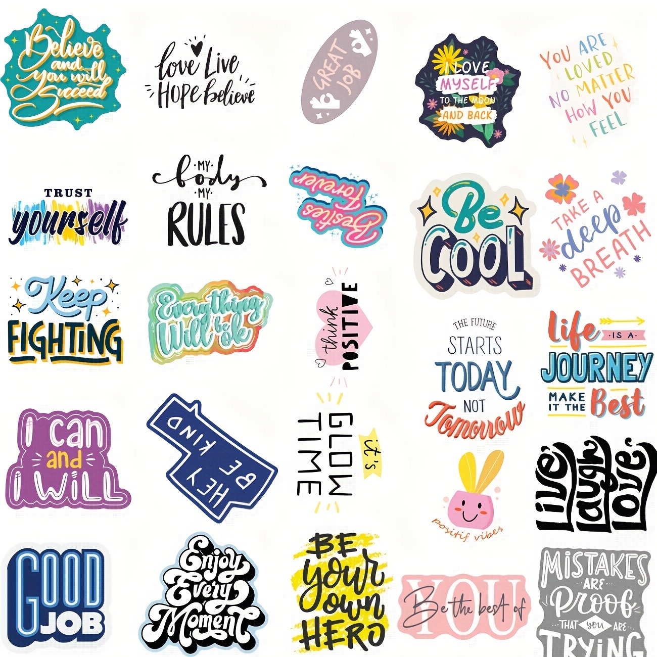 Inspirational Affirmation Stickers Encouraging - Temu