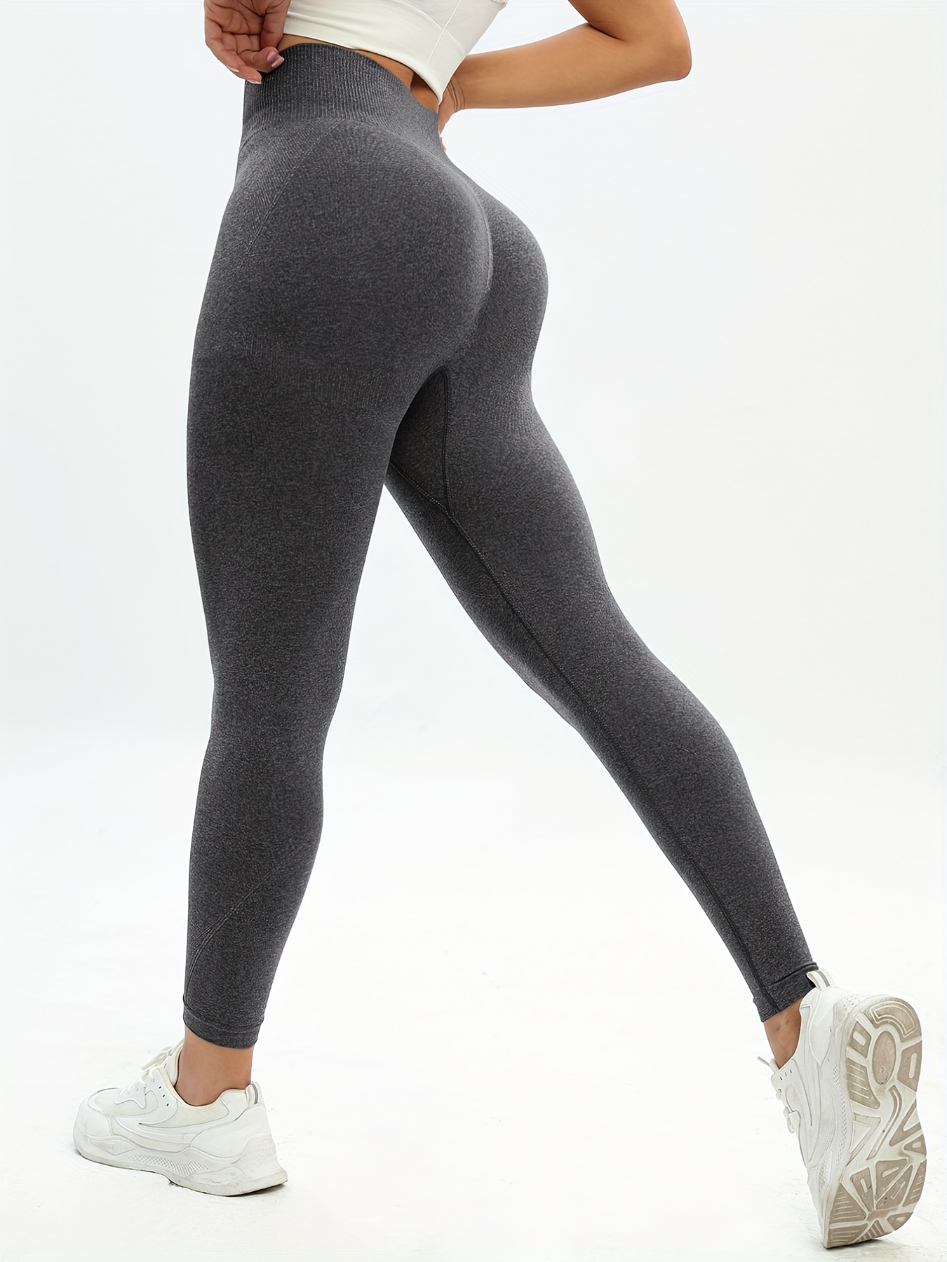 High Waist Tummy Control Yoga Leggings Stretchy Slimming Gym - Temu