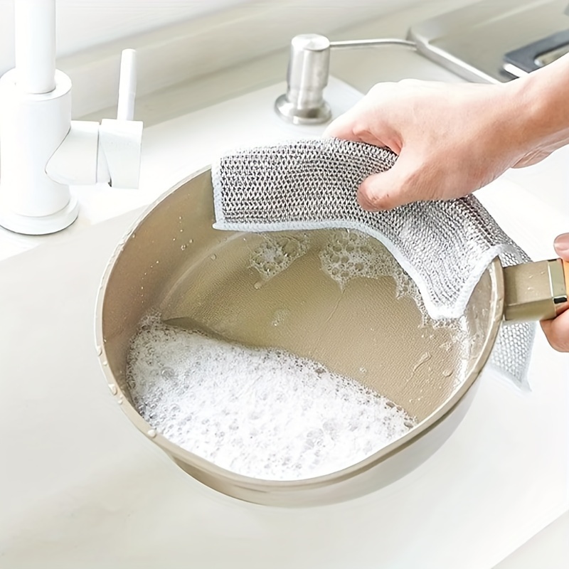 Dish Towels, Scouring Pad, The Kitchen Rag Is Free Of Oil, Super Strong  Washing Water, Thickened Towel, And The Color Is Delivered Randomly - Temu