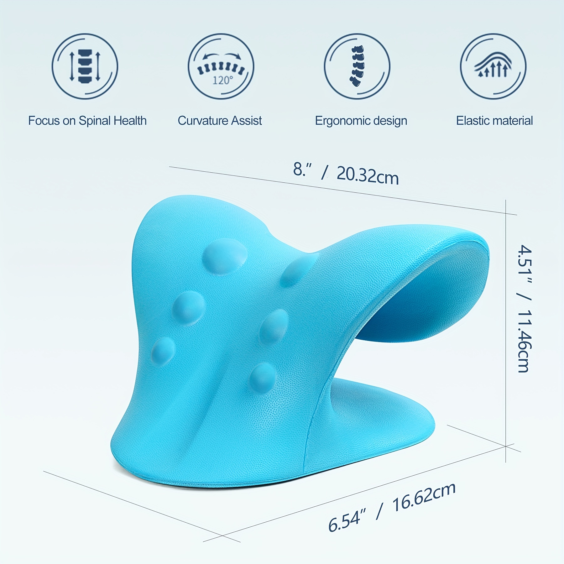 RESTCLOUD Neck and Shoulder Relaxer, Cervical Traction Device for TMJ Pain Relief and Cervical Spine Alignment, Chiropractic Pillow Neck Stretcher
