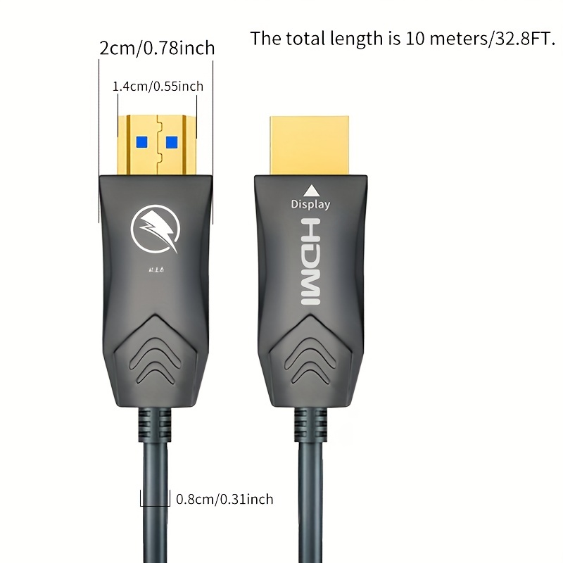 8K HDMI 2.1 Active Optical Cable Slim AOC HDR 48Gbps 8K 60Hz/4K 120Hz 10m
