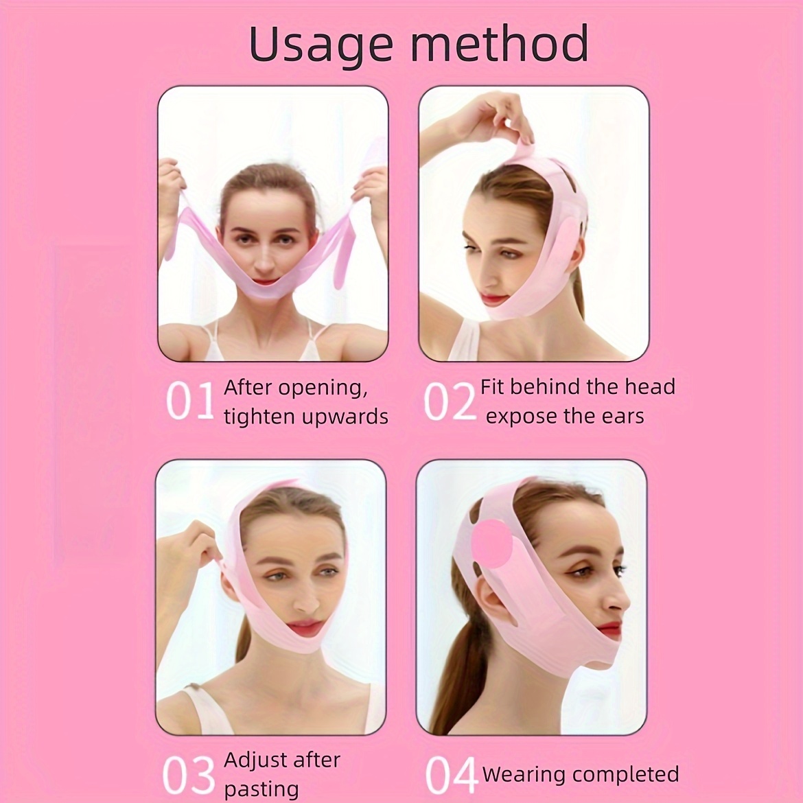 1pc Beauty Face Lifting Mask, V Line Lifting Strap, Double Chin Reducer,  Chin Up Mask Face Lifting Belt, Face Chin Mask Gift For Men And Women