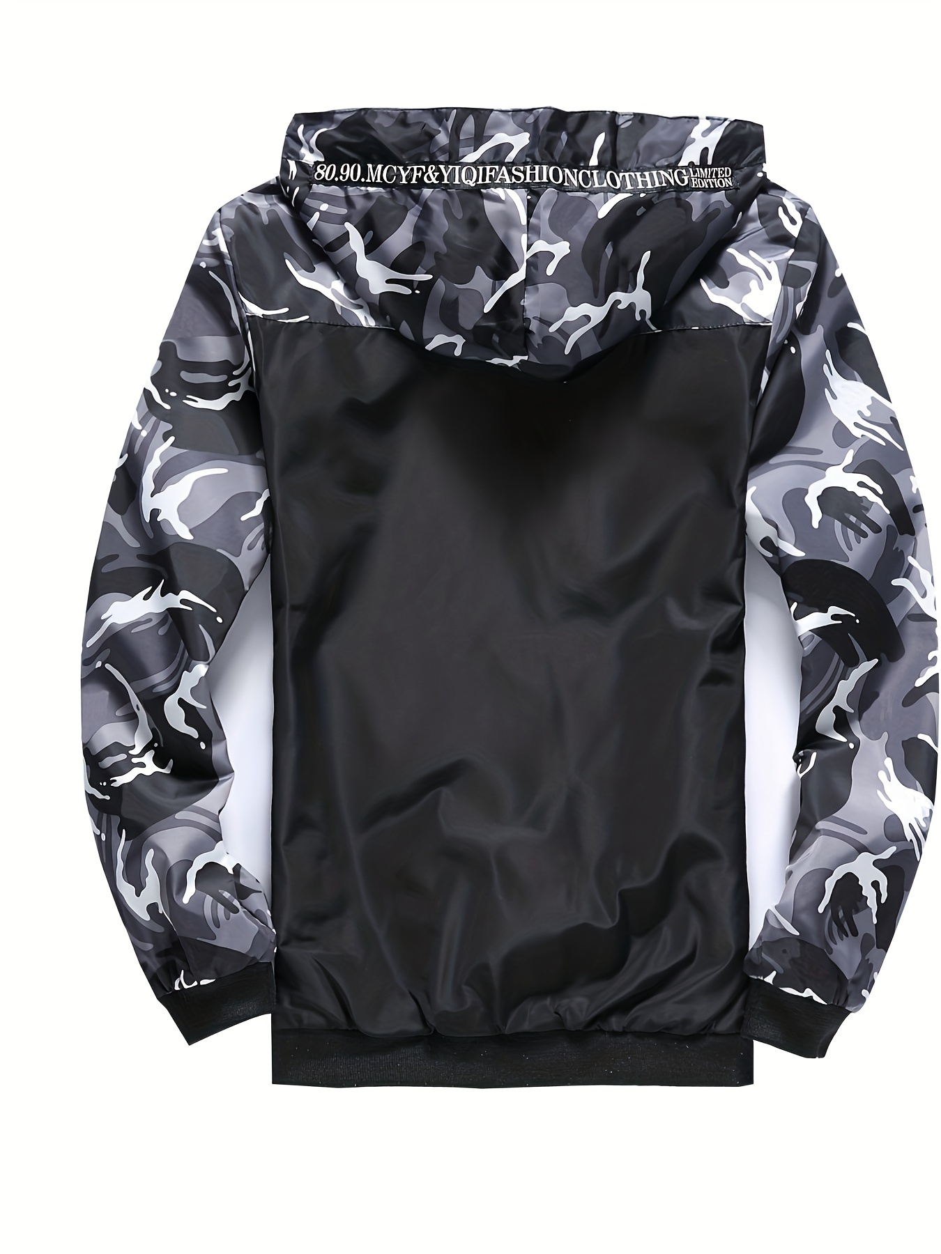 Men's Camouflage Pattern Windbreaker Jacket Casual Hooded - Temu