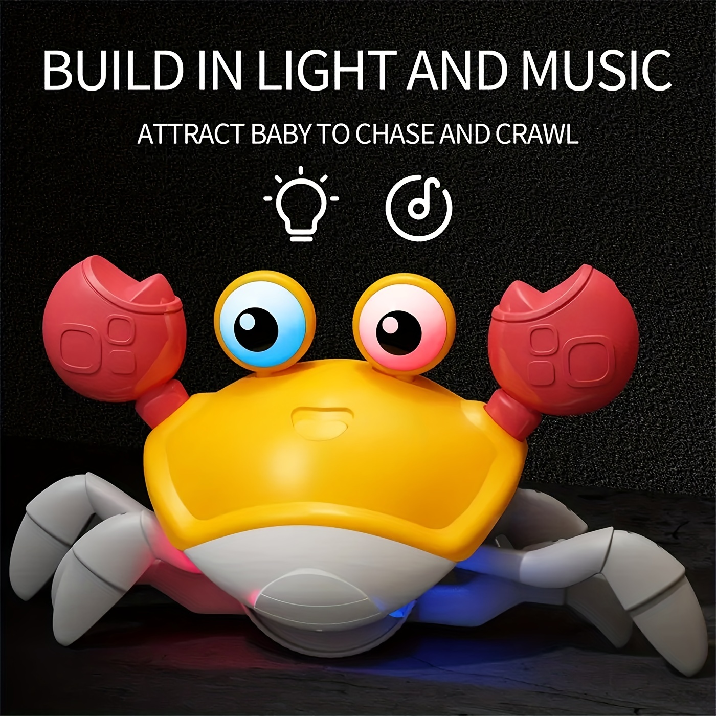 Crawling Crab Baby Toy Sensory Induction Dancing And Light - Temu  Netherlands