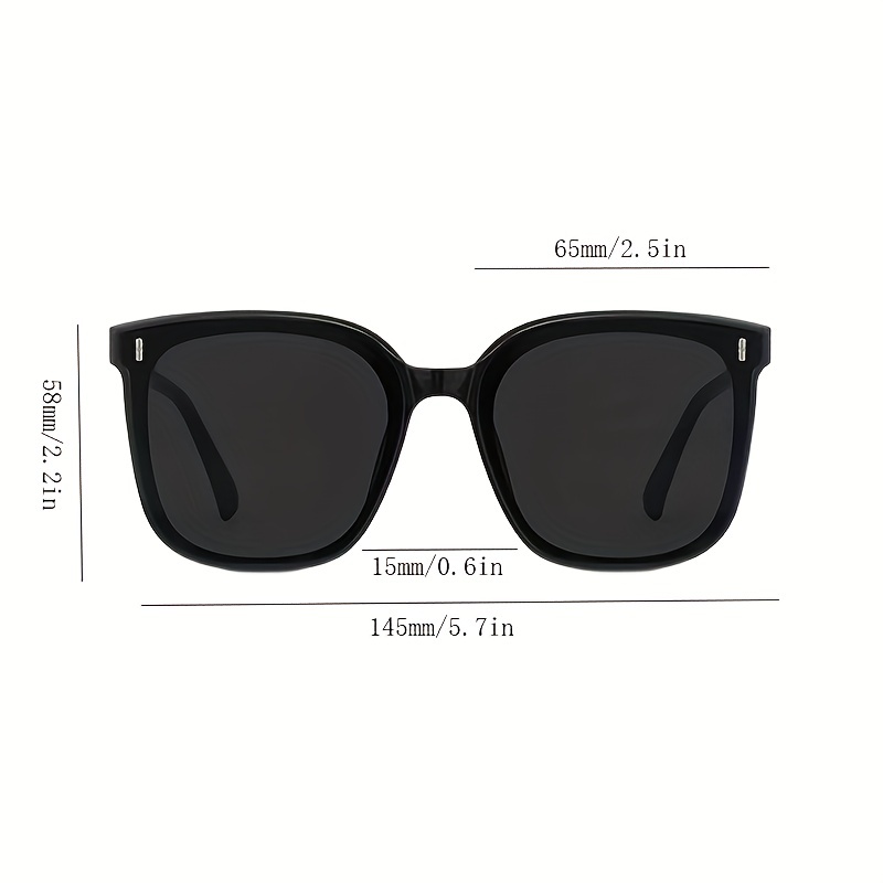 Large Square Frame Sunglasses Anti Glare UV400