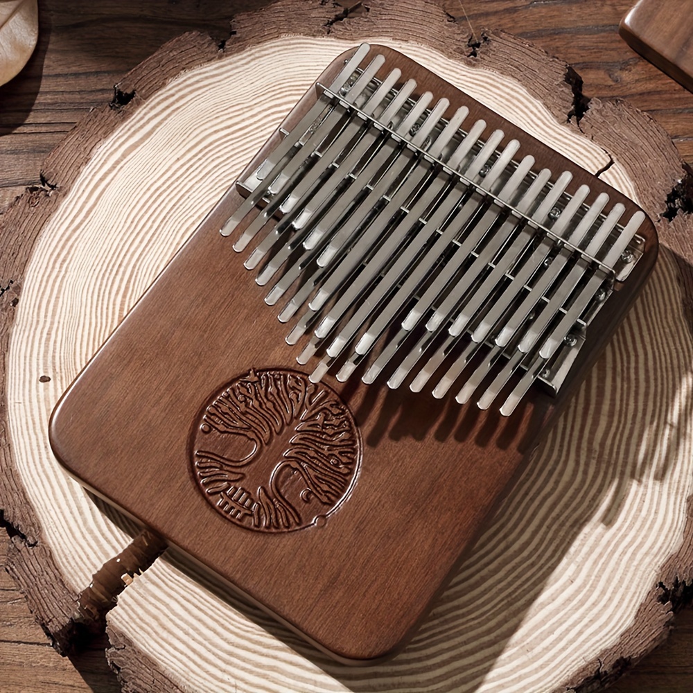 Hluru 24/34 Key Chromatic Kalimba  Dark Walnut Wood double Layer