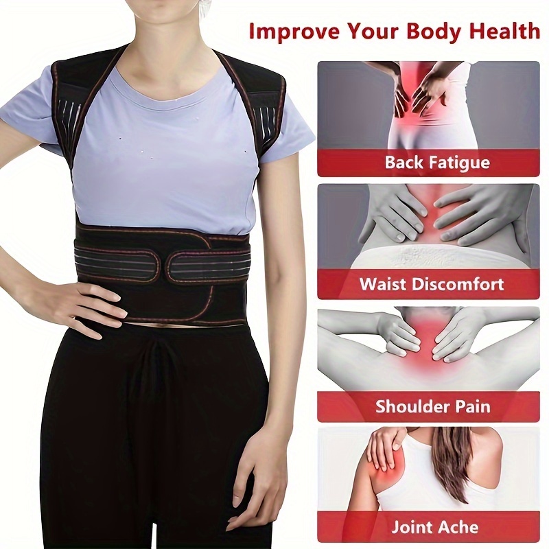 Back Brace Posture Corrector Therapy Shoulder Belt for Lower and Upper Back  Pain Relief Back Support