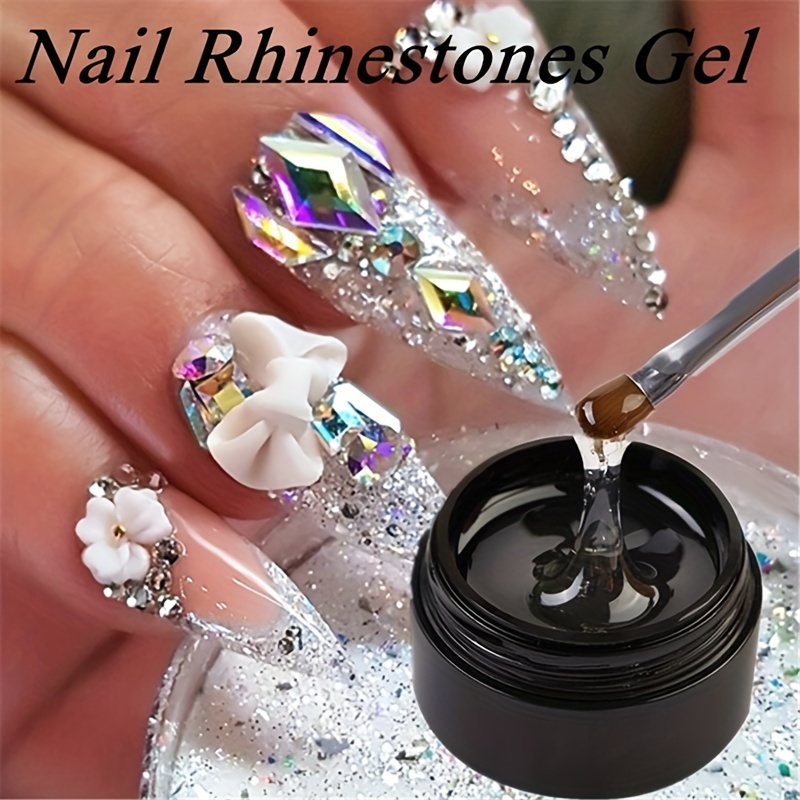 Nail Rhinestone Glue Gel 30g Curing Needed UV Lamp Nail Gem Glue