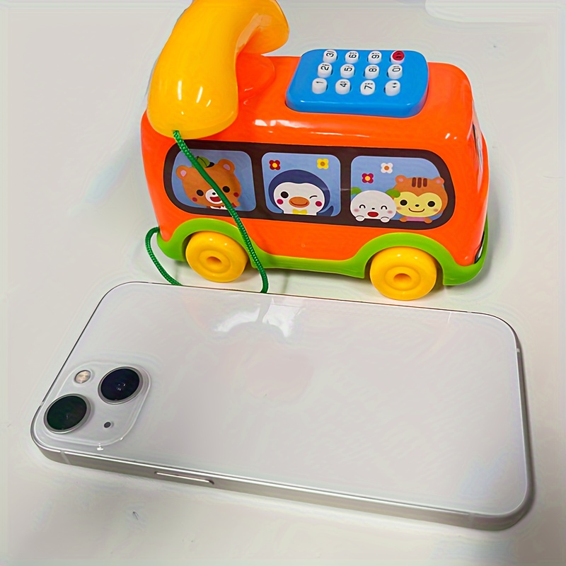1 Pc Nouveau Téléphone De Bus De Simulation, Téléphone Fixe Interactif Pour  Enfants Avec Voix, Jouet De Voiture Cartoon Phone - Temu France