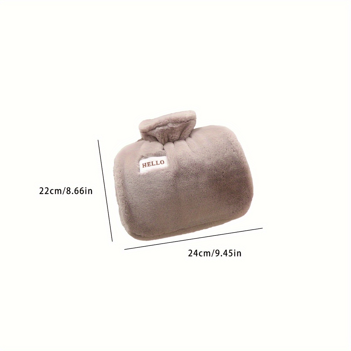 Warm Water Bag with Plush Cover for Cold Weather, Hand Warmer